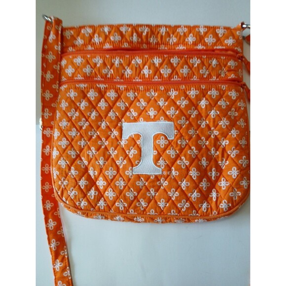 Vera Bradley University Of Tennessee Triple Zip Hipster Purse Orange/White Desig - Picture 2 of 16